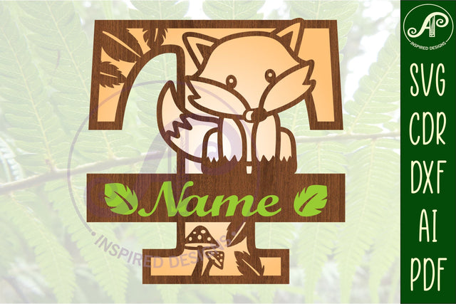 Fox Monogram Letter T SVG Cut File SVG APInspireddesigns 