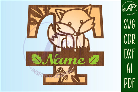 Fox Monogram Letter T SVG Cut File SVG APInspireddesigns 