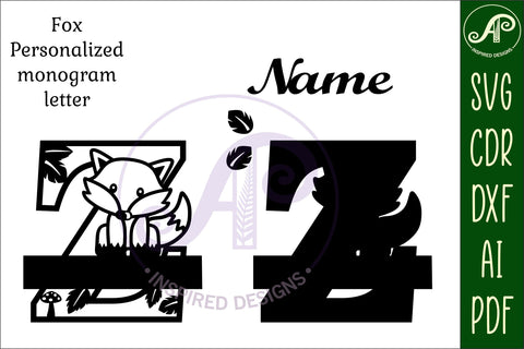 Fox Monogram Letter Z SVG Cut File SVG APInspireddesigns 