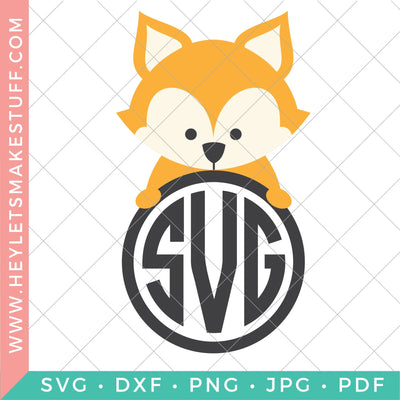 Fox Monogram SVG Hey Let's Make Stuff 