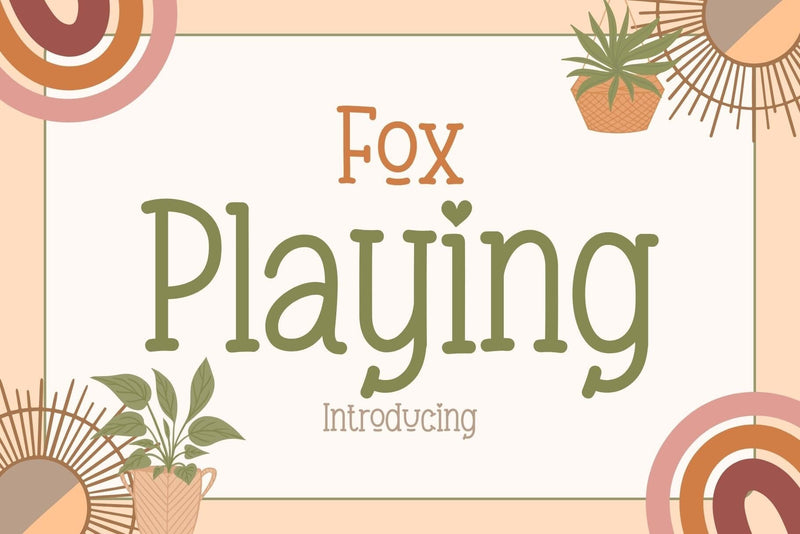 Fox Playing Font Font Fox7 By Rattana 