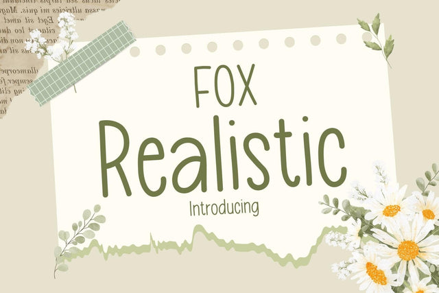Fox Realistic Font Font Fox7 By Rattana 