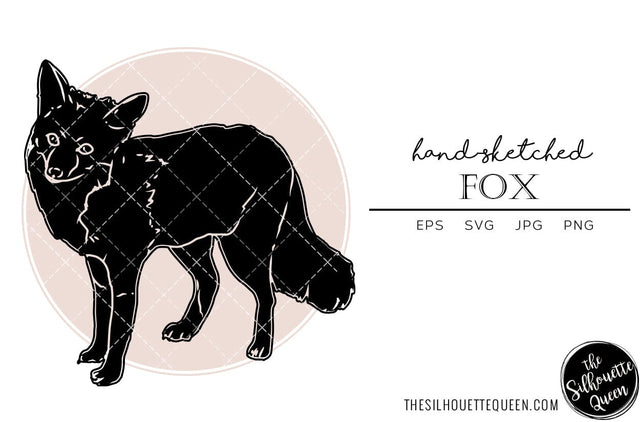 Fox Sketch Vector SVG Loveleen Kaur 