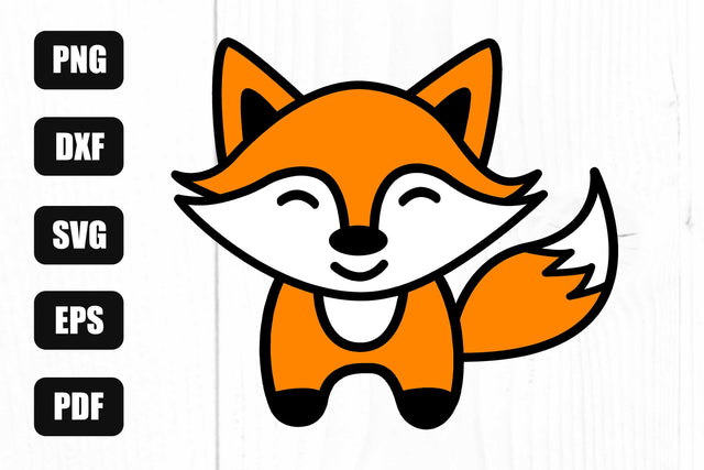 Fox Svg, Animal Svg, Cute Baby Fox Svg, Animal Clipart SVG Litke Designs 