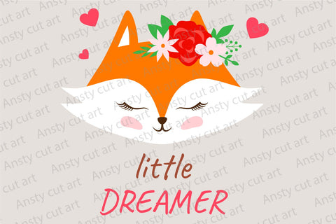 Fox svg, Baby fox face svg cut file for cricut SVG Digital Rainbow Shop 