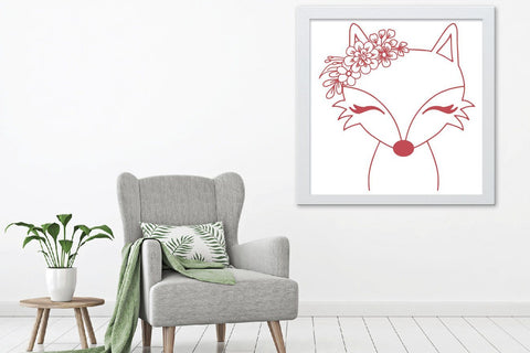 Fox SVG File - Fox with Flowers SVG Cut File SVG Old Market 