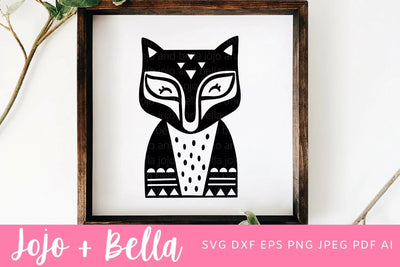 Fox Svg, Winter Fox Svg, Christmas Fox Svg, Christmas Shirt Svg, Christmas Gift png, Christmas Sign DXF, Christmas Svgs, Christmas Ornament SVG SVG Jojo&Bella 