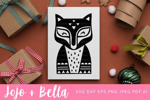 Fox Svg, Winter Fox Svg, Christmas Fox Svg, Christmas Shirt Svg, Christmas Gift png, Christmas Sign DXF, Christmas Svgs, Christmas Ornament SVG SVG Jojo&Bella 