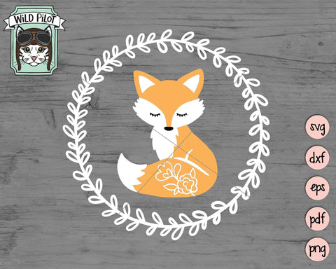 Fox Wreath SVG Cut File SVG Wild Pilot 