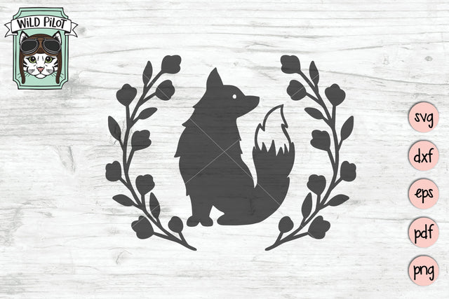 Fox Wreath SVG Cut File SVG Wild Pilot 