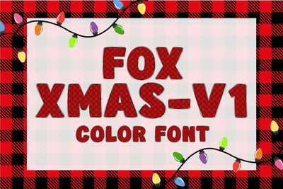 Fox Xmas-V1 Color Font Font Fox7 By Rattana 