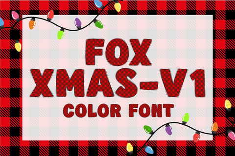 Fox Xmas-V1 Color Font Font Fox7 By Rattana 