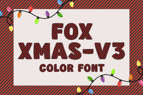 Fox Xmas-V3 Color Font Font Fox7 By Rattana 