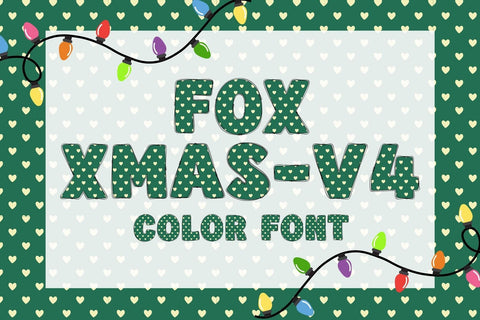 Fox Xmas-V4 Color Font Font Fox7 By Rattana 