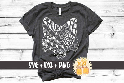Fox - Zen Doodle Art - Animal SVG PNG DXF Files SVG Cheese Toast Digitals 