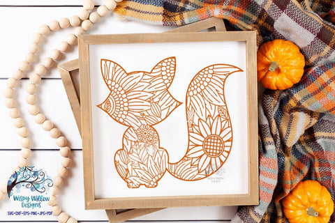 Fox Zentangle SVG SVG Wispy Willow Designs 