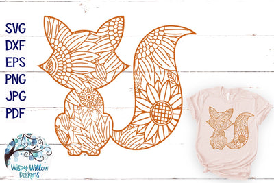 Fox Zentangle SVG SVG Wispy Willow Designs 