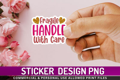 Fragile handle with Sublimation PNG Sublimation Regulrcrative 