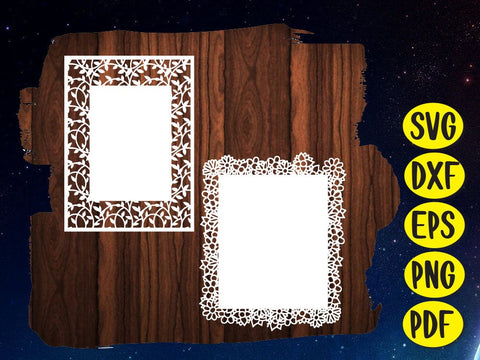 Frame Flower Paper cut SVG Johan Ru designs 