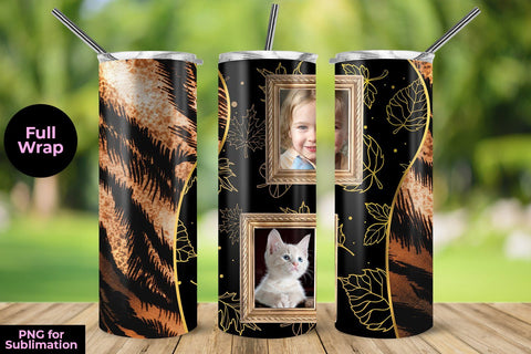 Frame Photo 20oz Skinny Tumbler Wrap Template for Sublimation Sublimation Sublimatiz Designs 