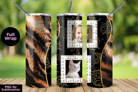 Frame Photo 20oz Skinny Tumbler Wrap Template for Sublimation Sublimation Sublimatiz Designs 