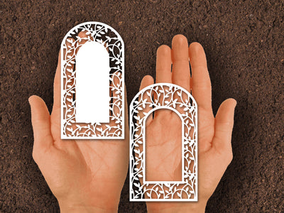 Frame Window Flower Paper cut SVG Johan Ru designs 