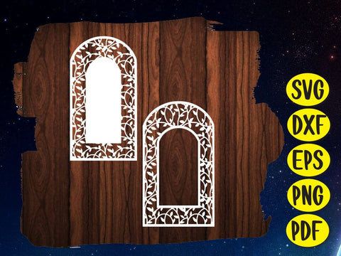 Frame Window Flower Paper cut SVG Johan Ru designs 