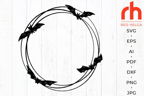 Frame with Bats SVG - Halloween Cut File SVG RedHelgaArt 