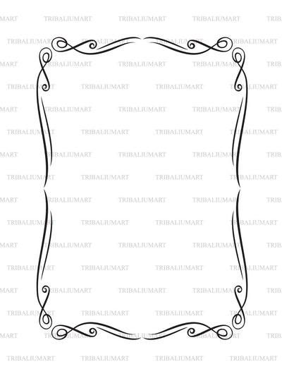 Frame with ornaments SVG TribaliumArtSF 