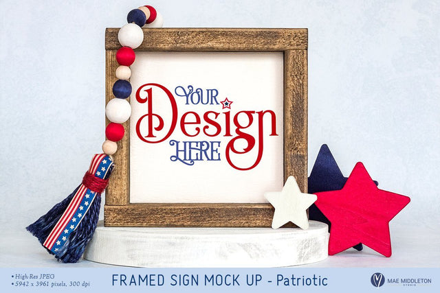 Framed Wood Sign mock up | styled photo Mock Up Photo Mae Middleton Studio 