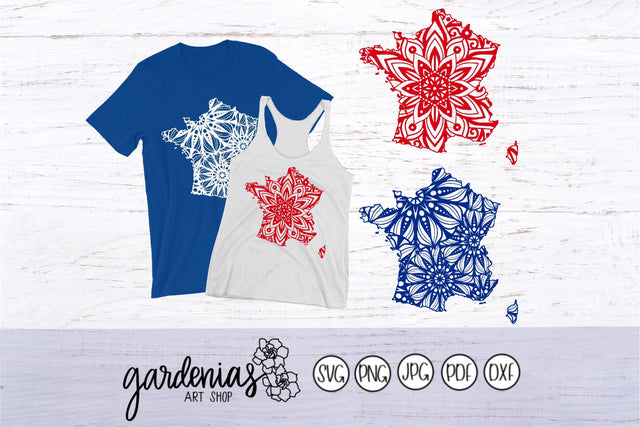 France Mandalas SVG Gardenias Art Shop 