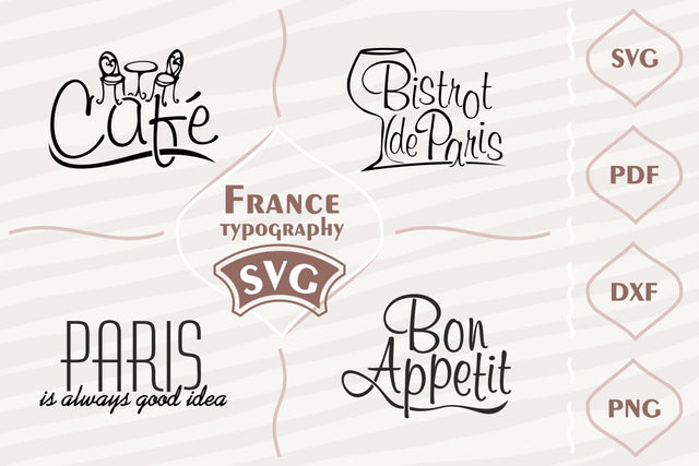 France typography - SVG bundle SVG Digital Mojito 