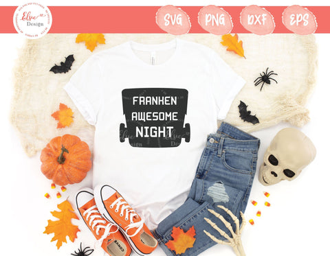 Franken Awesome Night - SVG, PNG, DXF, EPS SVG Elsie Loves Design 