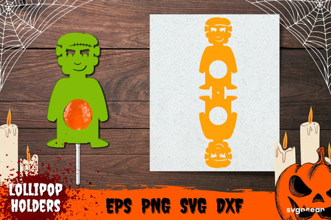 Frankenstein Candy Holder | Lollipop Holders | Svg Bundle | Cut File SVG SvgOcean 