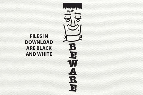 Frankenstein Halloween Porch Sign | SVG EPS JPG PNG DXF SVG Bow Wow Creative 