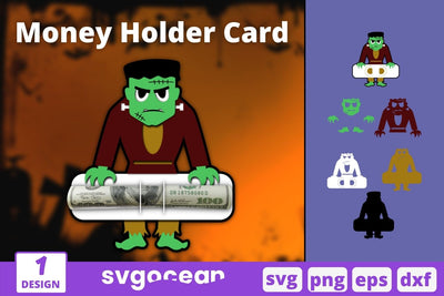 Frankenstein Money Holder Card Svg SVG SvgOcean 
