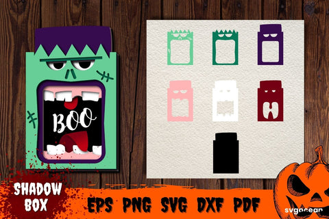 Frankenstein Pop Up Card Template | Pop-up | Cut Files SVG SvgOcean 