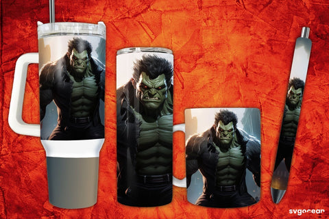 Frankenstein-werewolf Wrap Bundle | Tumbler | Mug | Pen Sublimation SvgOcean 