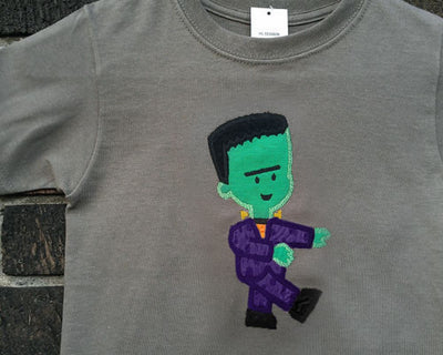 Frankenstein's Monster Fill Outline Applique Embroidery Design Embroidery/Applique Designed by Geeks 