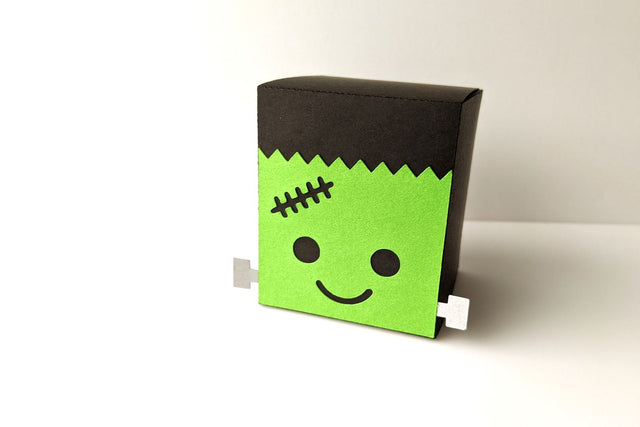 Frankenstein's Monster Halloween Gift Box SVG 3D Paper Risa Rocks It 