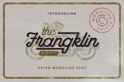 Franklin - Monoline Retro Script Font Font StringLabs 