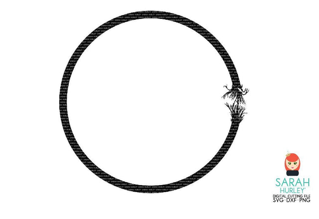 Frayed Rope Circle Frame SVG Sarah Hurley 