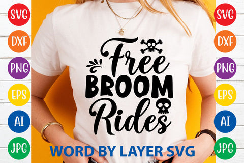 Free Broom Rides, Halloween SVG Design SVG Rafiqul20606 