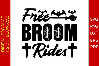 Free Broom Rides Halloween SVG PNG PDF Cut File SVG Creativedesigntee 