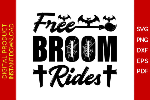 Free Broom Rides Halloween SVG PNG PDF Cut File SVG Creativedesigntee 