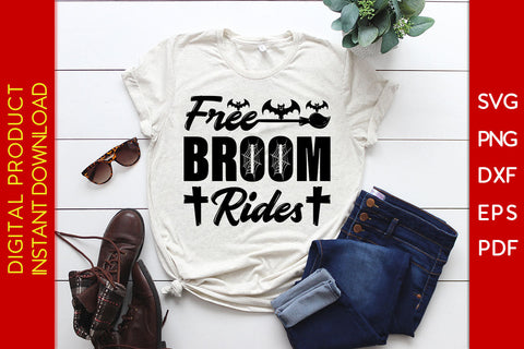 Free Broom Rides Halloween SVG PNG PDF Cut File SVG Creativedesigntee 