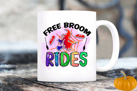Free broom rides Sublimation PNG, Sublimation Halloween Design Sublimation Regulrcrative 