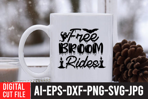 Free Broom Rides SVG Design , Halloween SVG Design SVG BlackCatsMedia 