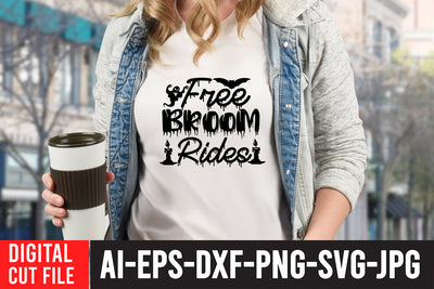 Free Broom Rides SVG Design , Halloween SVG Design SVG BlackCatsMedia 