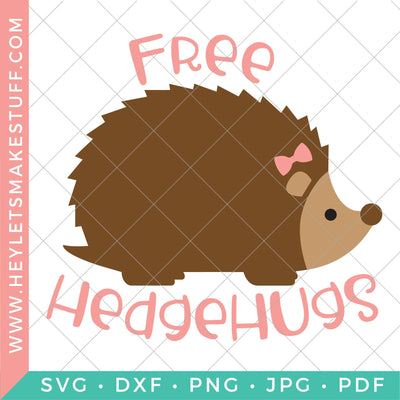 Free Hedgehugs - Pink SVG Hey Let's Make Stuff 